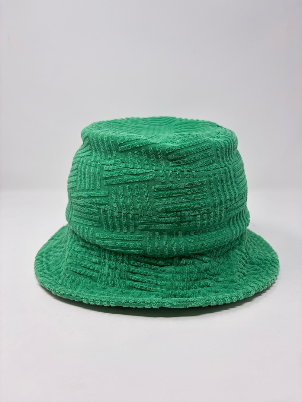 Araminta James Cap Bucket Hat Green Terrycloth One Size Womens Summer Beach